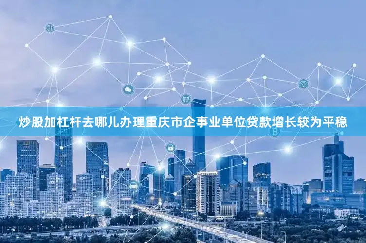 炒股加杠杆去哪儿办理重庆市企事业单位贷款增长较为平稳